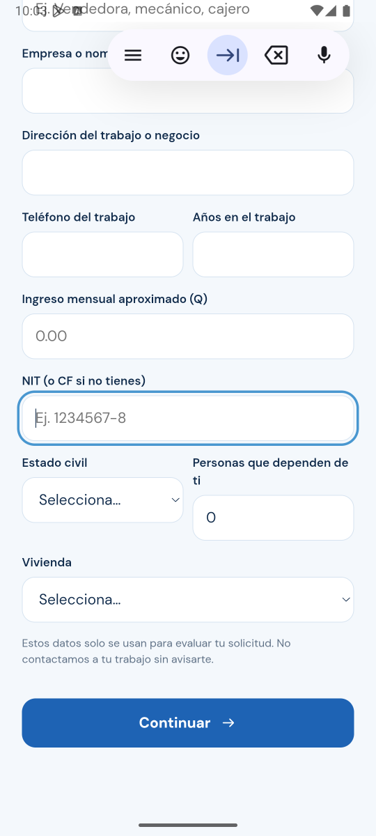 Verificación de identidad con DPI y rostro